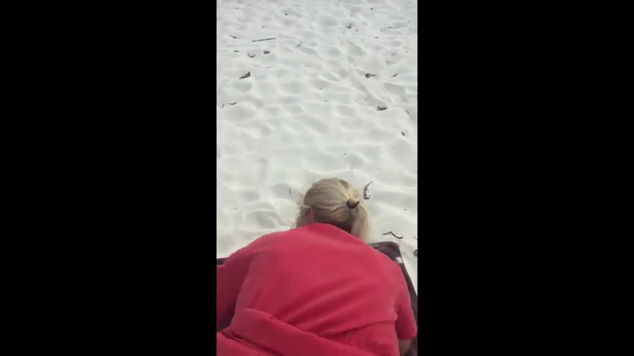 Prise en levrette sur une plage